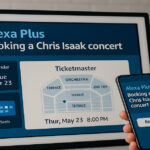 Alexa Plus AI agent booking Chris Isaak concert on Echo Show 15 smart display